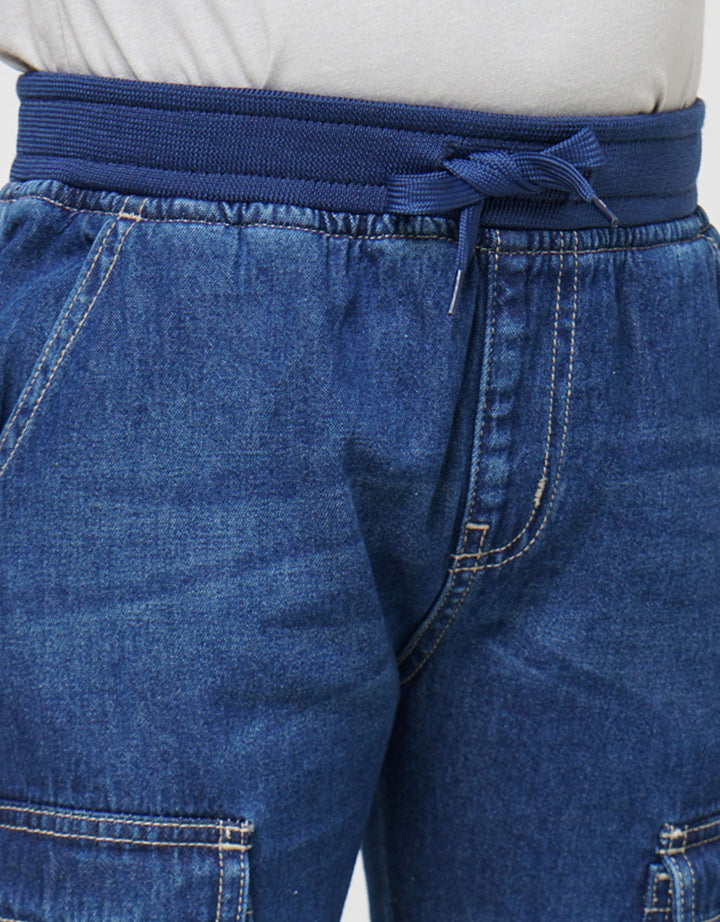 Little M Kantong Cut Sewn Jogger Denim Anak Laki-laki