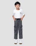 Little M Reg 3 D Cargo Cut Sewn Celana Denim Anak Laki-laki