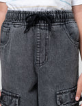 Little M Reg 3 D Cargo Cut Sewn Celana Denim Anak Laki-laki