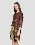 Arjuna Weda Burung Hong Dress Batik Wanita