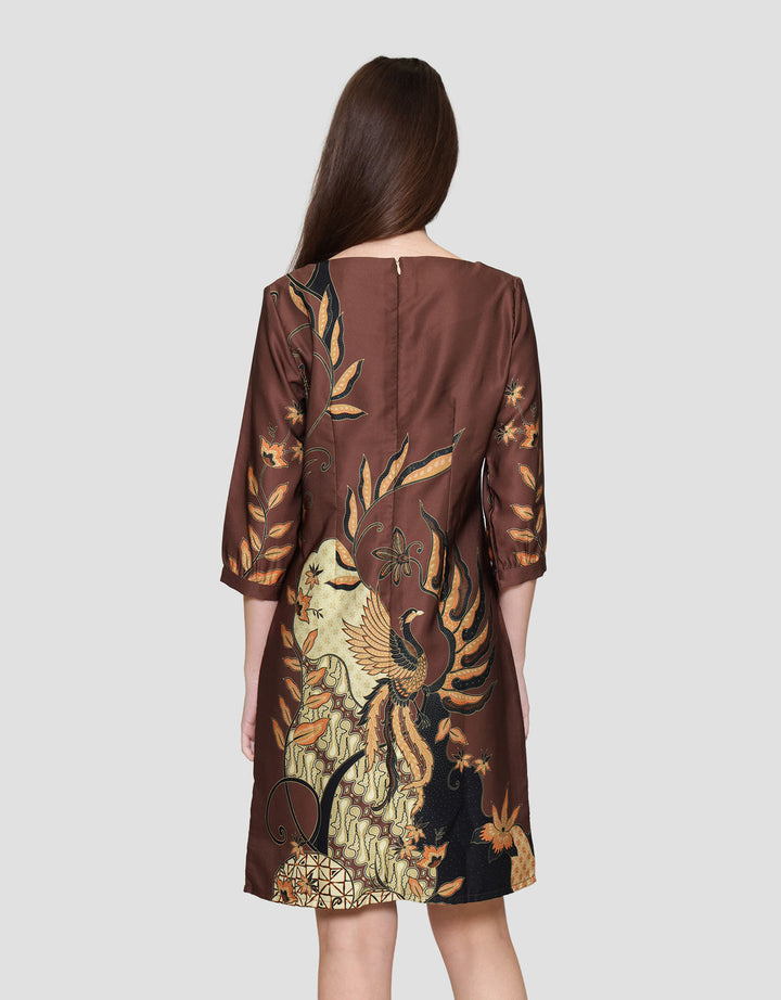 Arjuna Weda Burung Hong Dress Batik Wanita