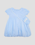 Little M Woven Stripe With Bags Midi Dress Bayi