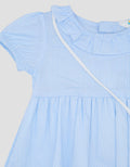 Little M Woven Stripe With Bags Midi Dress Bayi