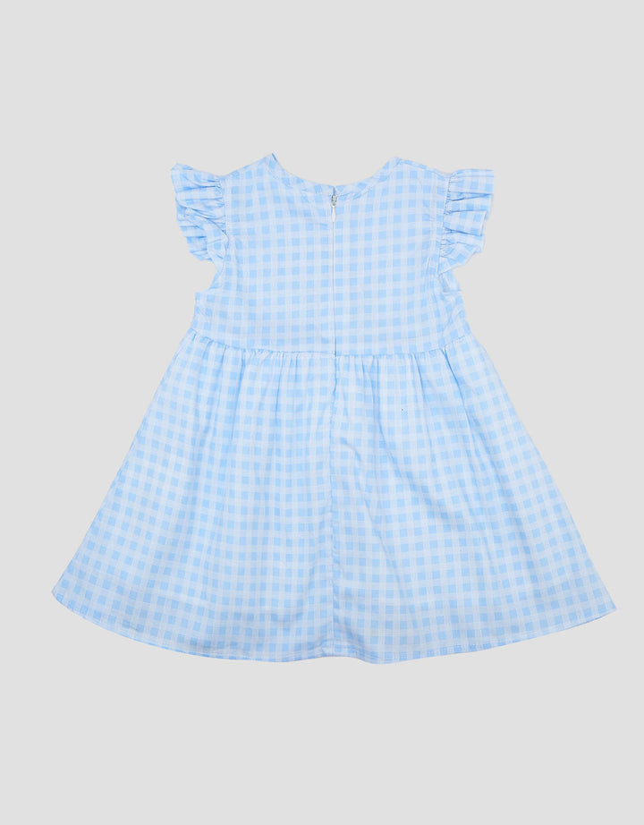 Little M Woven Checks Midi Dress Bayi