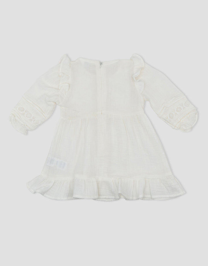 Little M Woven Double Layer With Lace Dress Bayi