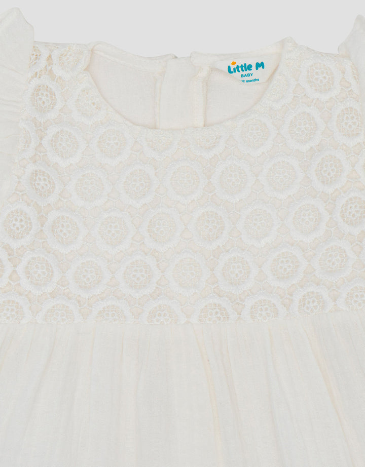 Little M Woven Double Layer With Lace Dress Bayi