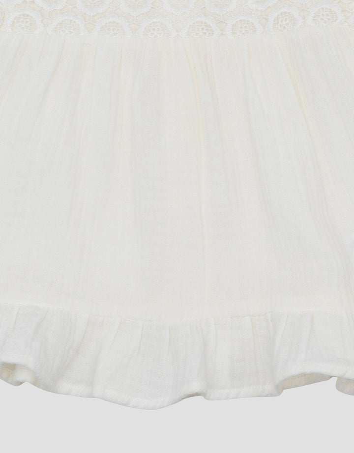 Little M Woven Double Layer With Lace Dress Bayi