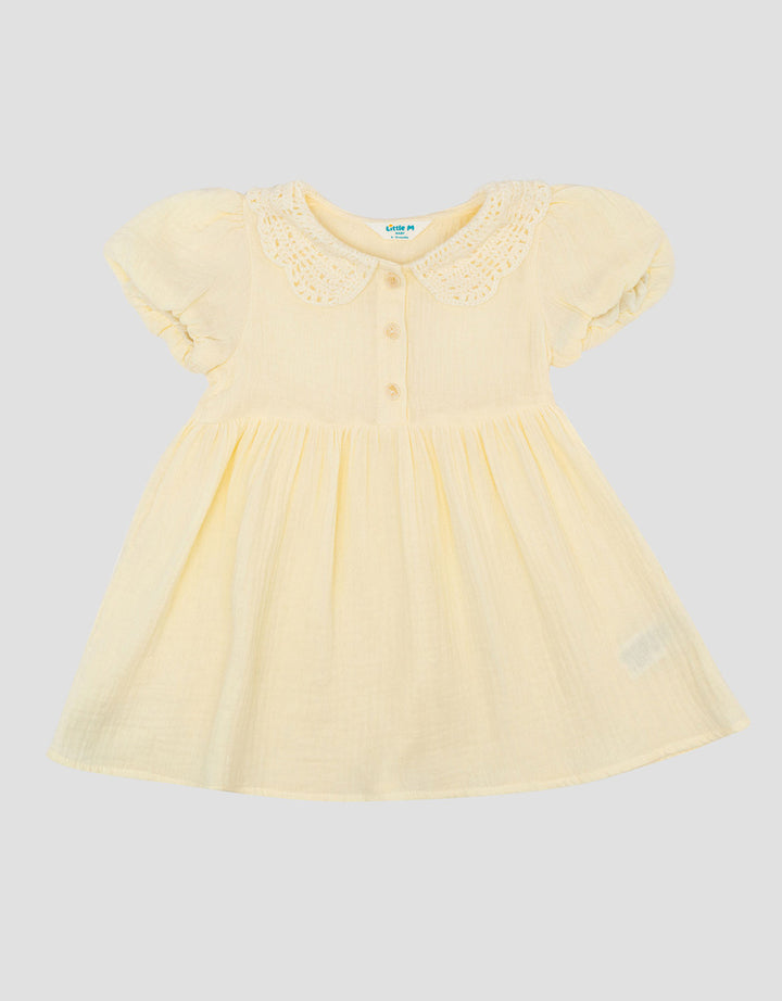 Little M Woven Double Layer Kerah Dress Bayi