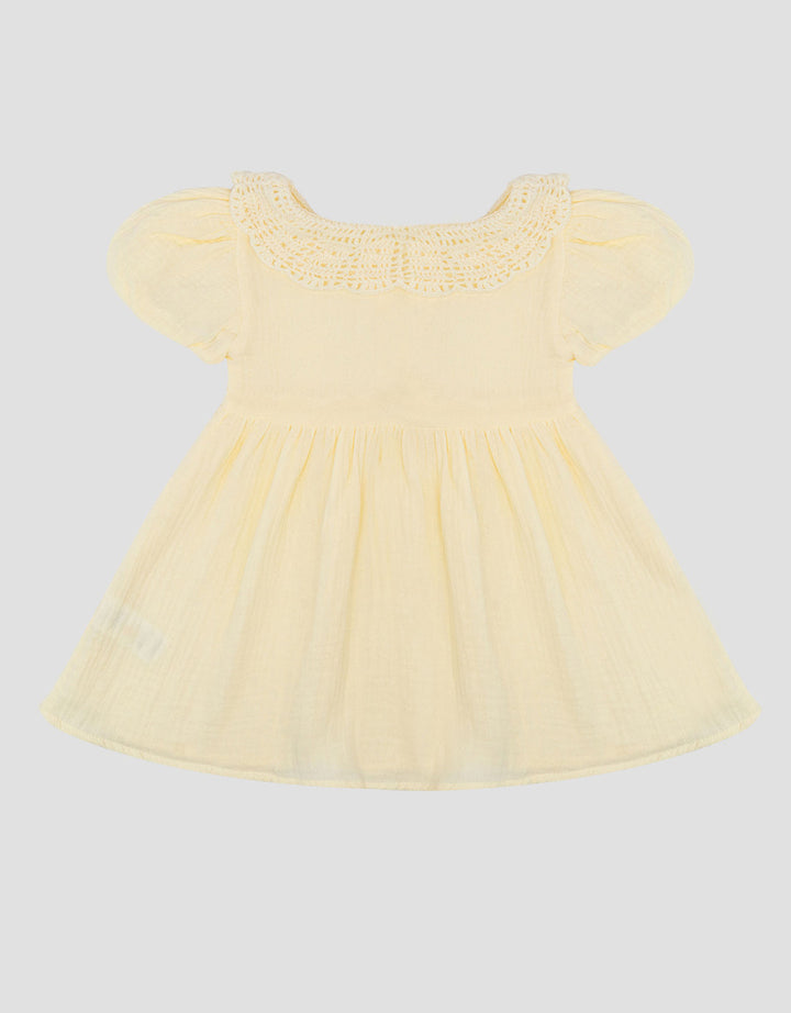 Little M Woven Double Layer Kerah Dress Bayi