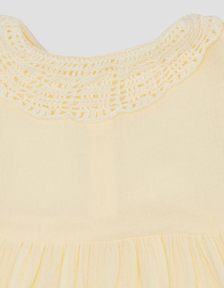 Little M Woven Double Layer Kerah Dress Bayi