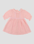 Little M 7/8 Woven Rami Plisket Dada Dress Bayi