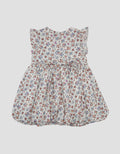 Little M Woven Pique Print Flower Midi Dress Bayi