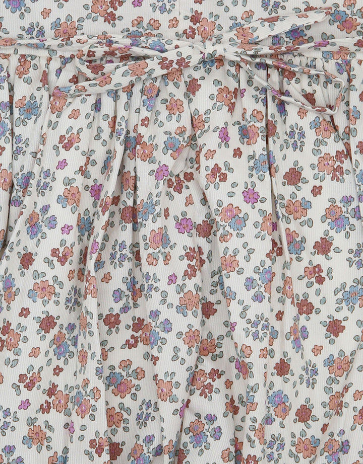 Little M Woven Pique Print Flower Midi Dress Bayi