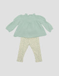 Little M Woven Double Layer Pakaian Setelan Bayi