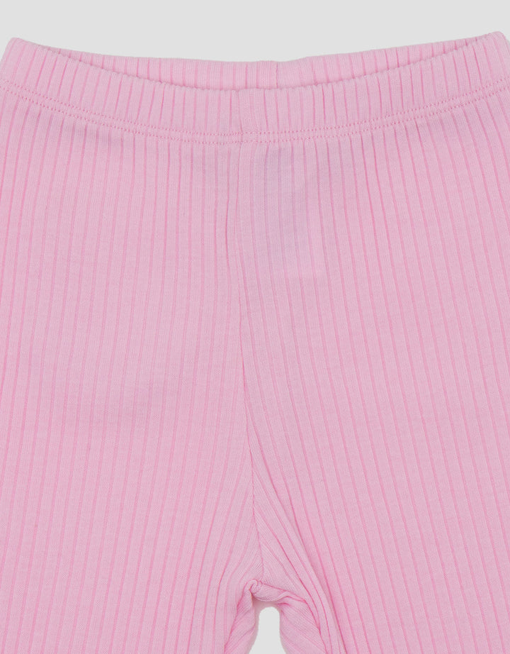 Little M Textured Rib With Embro Pakaian Setelan Bayi