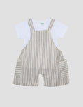 Little M Rami Salur With Pocket Jumpsuit Overall Bayi