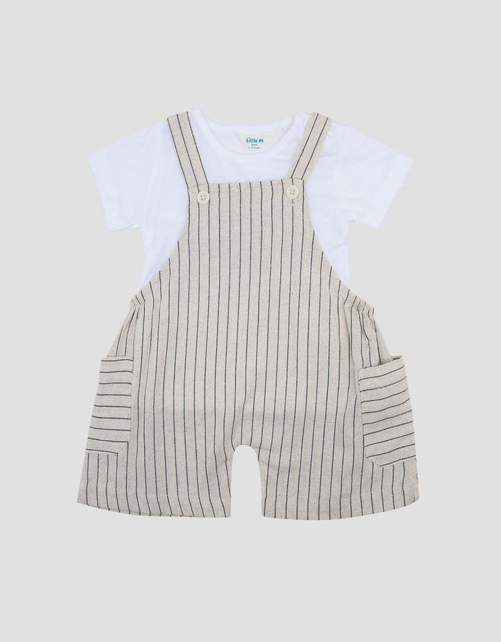 Little M Rami Salur With Pocket Jumpsuit Overall Bayi