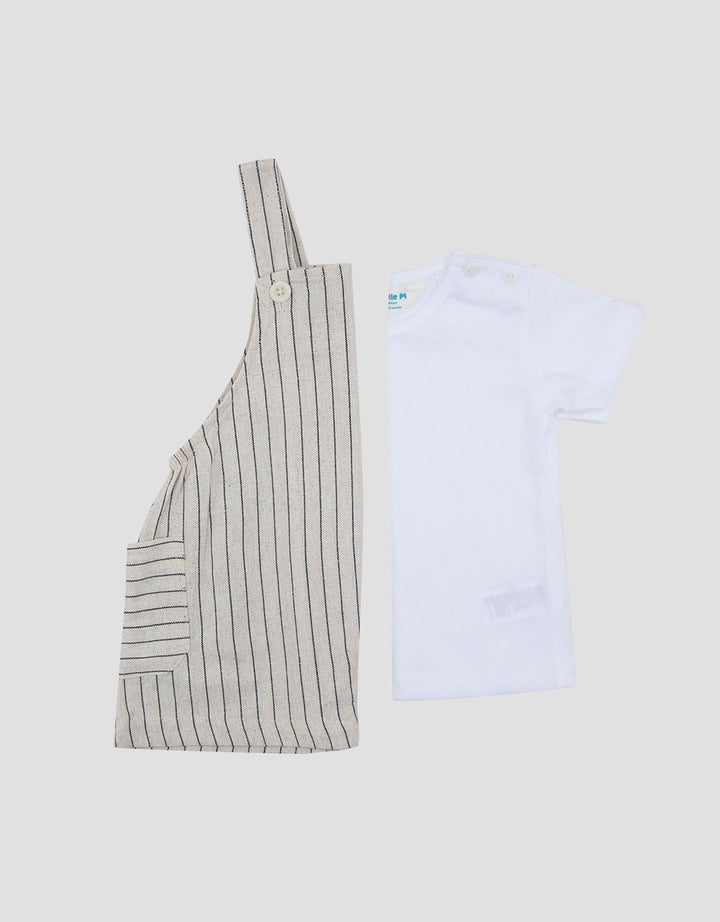 Little M Rami Salur With Pocket Jumpsuit Overall Bayi