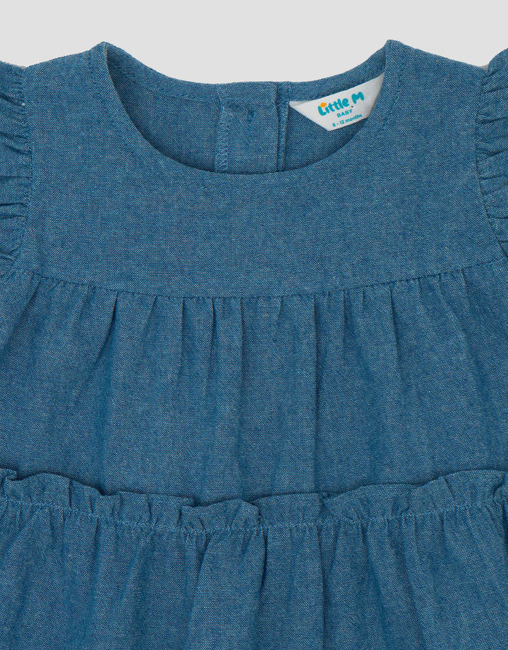 Little M Woven Chembrey Dress Bayi