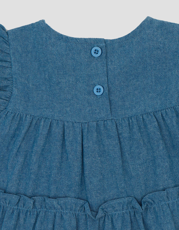 Little M Woven Chembrey Dress Bayi