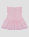 Little M Woven Poplin With Appl Flower Dress Bayi