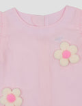 Little M Woven Poplin With Appl Flower Dress Bayi