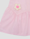 Little M Woven Poplin With Appl Flower Dress Bayi