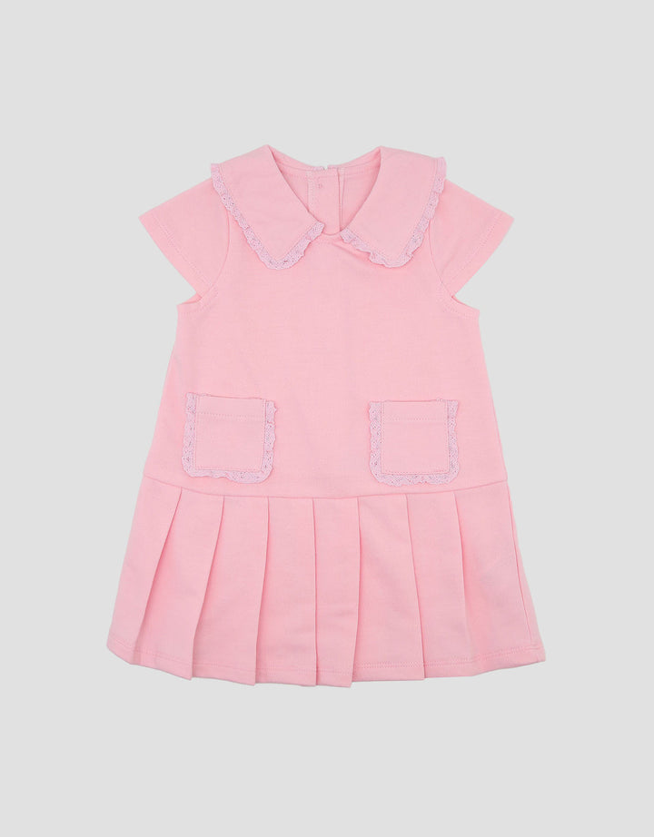 Little M Polo Terry With Laces Midi Dress Bayi
