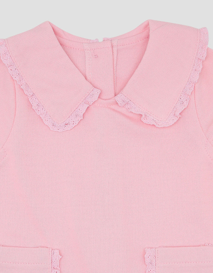 Little M Polo Terry With Laces Midi Dress Bayi