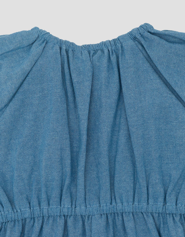 Little M Woven Chembrey Jumpsuit Romper Bayi