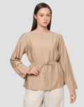 Connexion Crinkle Boat Blouse Wanita