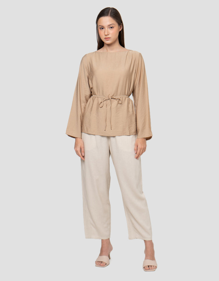 Connexion Crinkle Boat Blouse Wanita