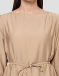 Connexion Crinkle Boat Blouse Wanita