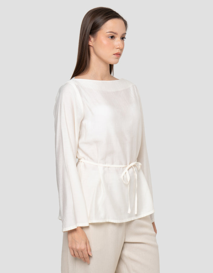 Connexion Crinkle Boat Blouse Wanita