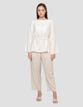 Connexion Crinkle Boat Blouse Wanita
