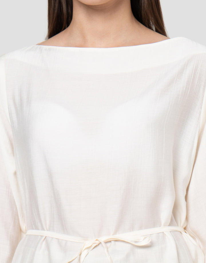 Connexion Crinkle Boat Blouse Wanita