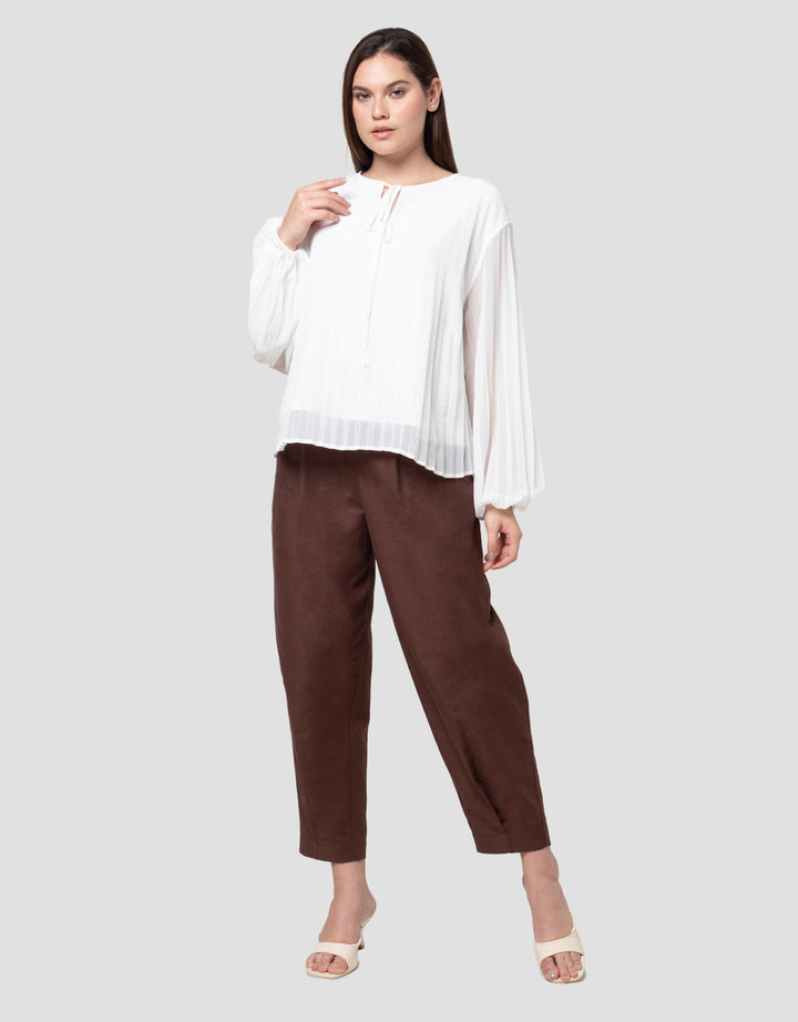 Connexion Babydoll Crepe Full Pleats Blouse Wanita