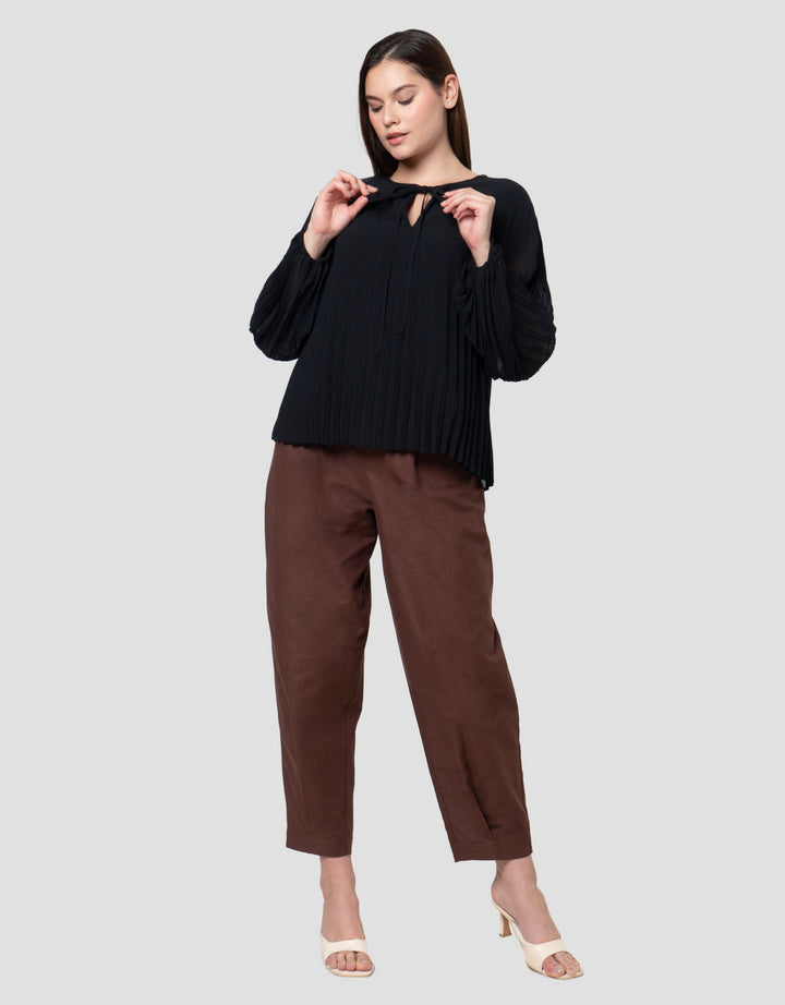 Connexion Babydoll Crepe Full Pleats Blouse Wanita