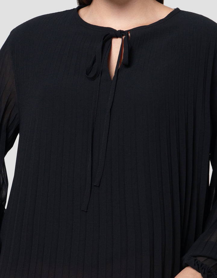 Connexion Babydoll Crepe Full Pleats Blouse Wanita