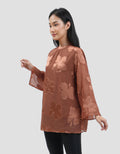 Connexion Flowy Burnt-Out Flare Blouse Wanita
