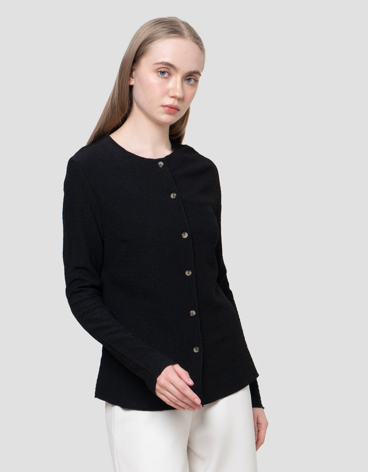 Connexion Buttoned Down Crinkle Kaos Wanita