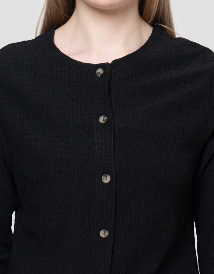 Connexion Buttoned Down Crinkle Kaos Wanita