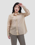 Connexion Sheer Tencel Viscose With Expose Button Kemeja Wanita