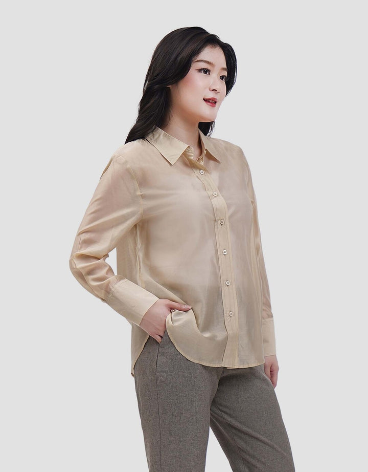 Connexion Sheer Tencel Viscose With Expose Button Kemeja Wanita