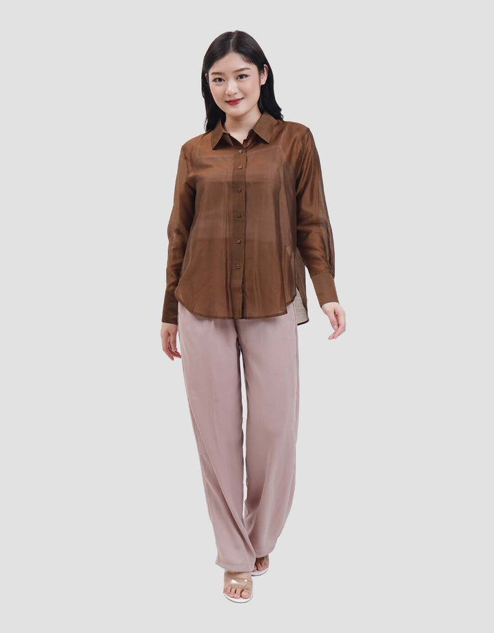 Connexion Sheer Tencel Viscose With Expose Button Kemeja Wanita