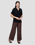 Connexion Boxy Knitted Top With Skipper Collar Kaos Wanita