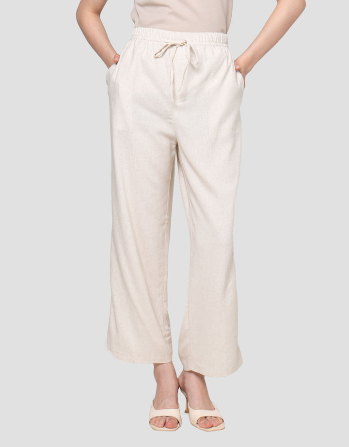 Connexion Full Elastics Linen Blend Tappered Celana Panjang Wanita