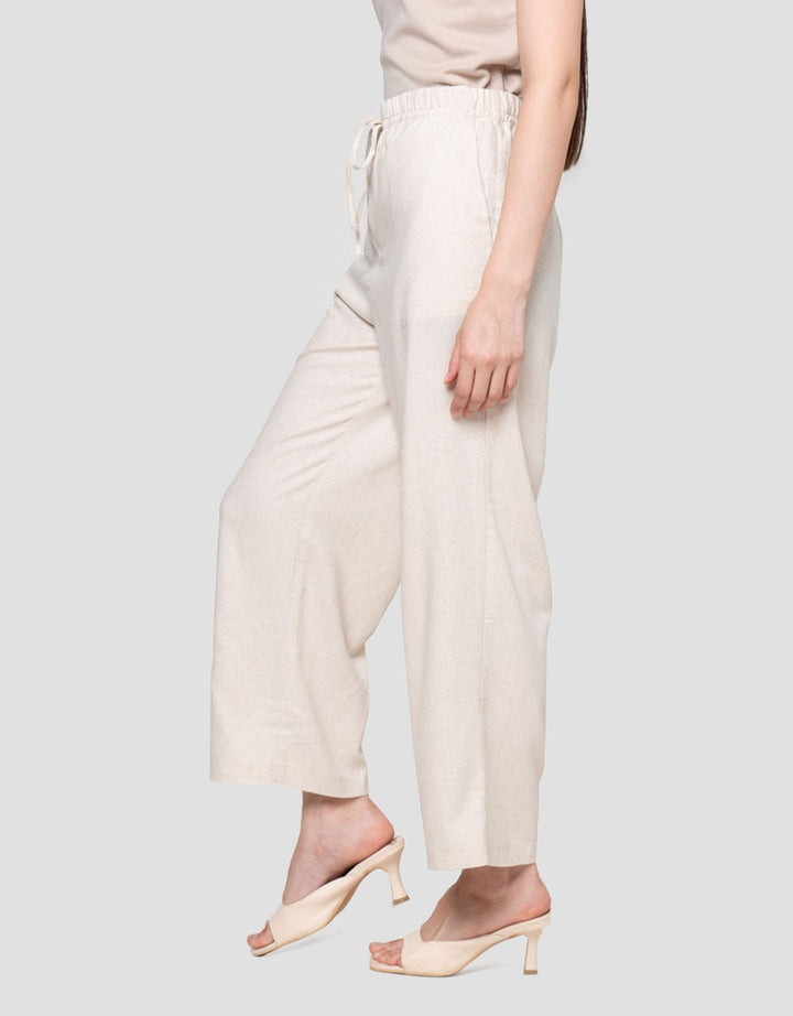 Connexion Full Elastics Linen Blend Tappered Celana Panjang Wanita