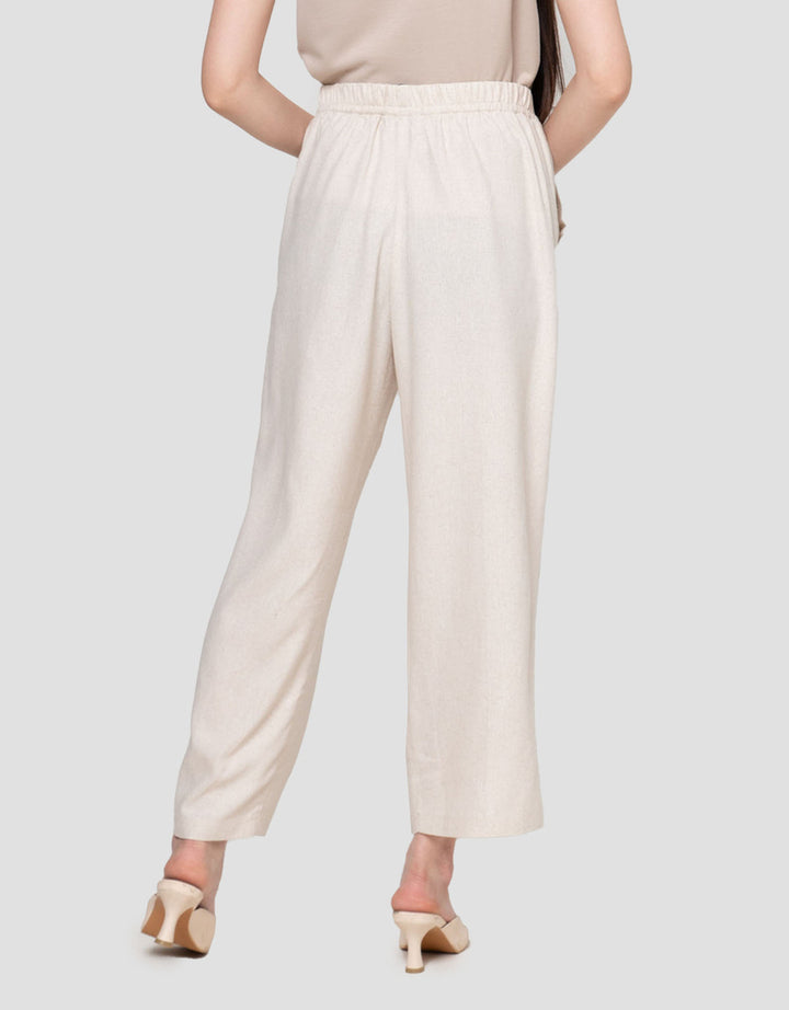 Connexion Full Elastics Linen Blend Tappered Celana Panjang Wanita