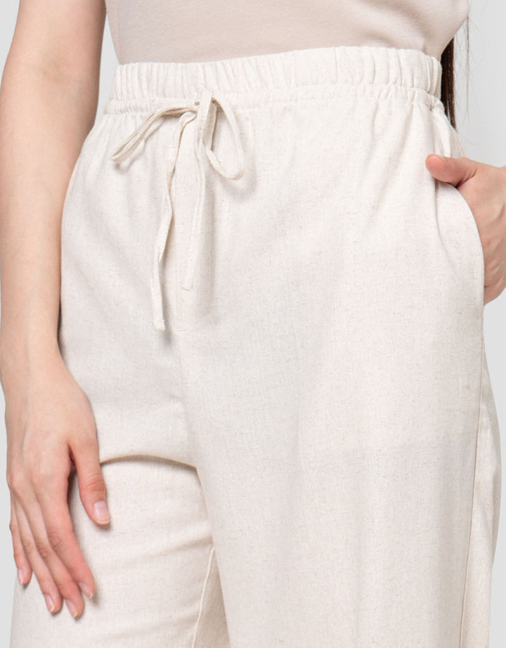 Connexion Full Elastics Linen Blend Tappered Celana Panjang Wanita